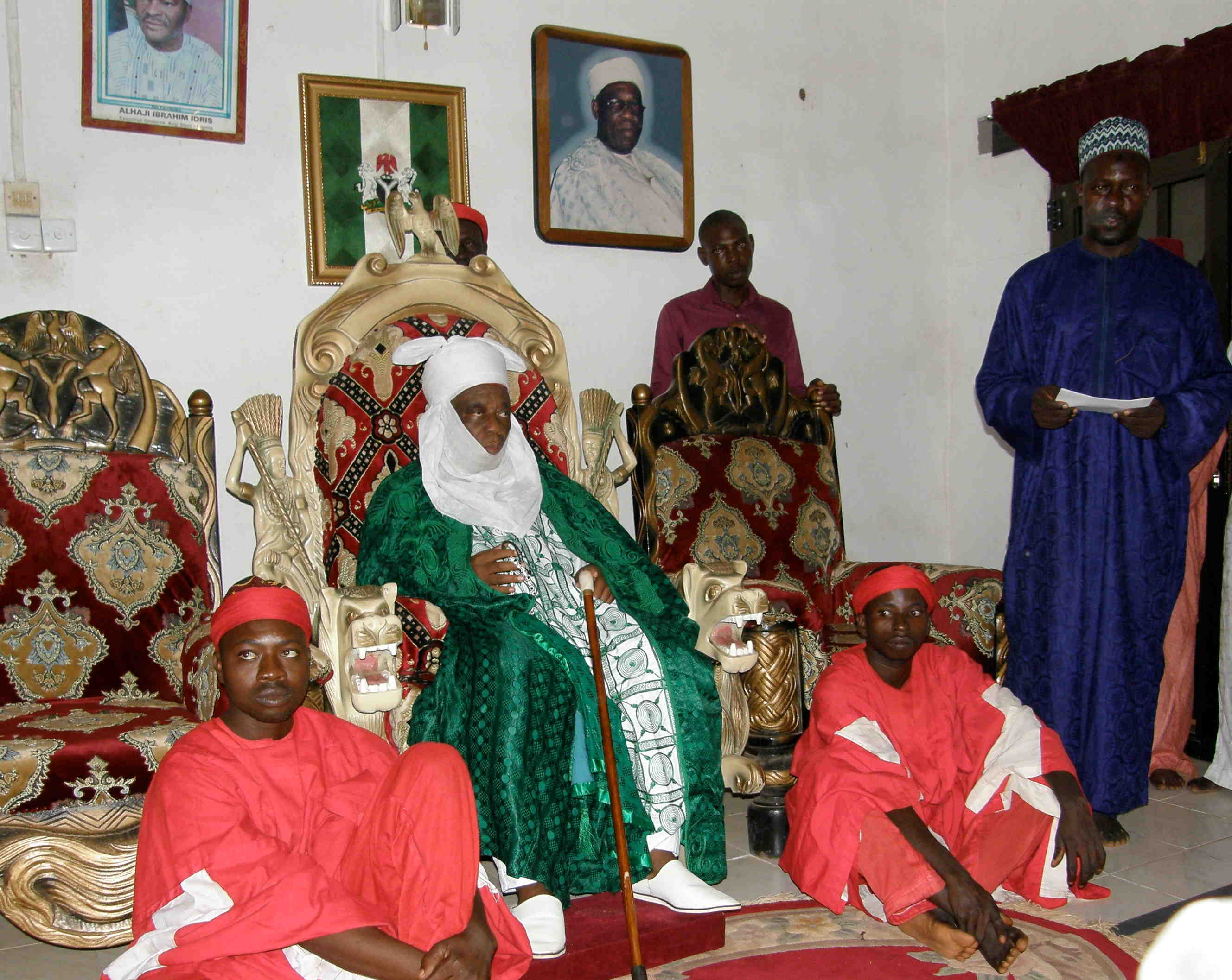 HRH The Ejah of Ankpa and bodyguards